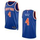 Men & Youth Derrick Rose New York Knicks 2022-23 #4 Icon Edition Blue Jersey