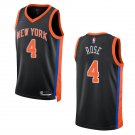 Men & Youth Derrick Rose New York Knicks $4 2022-23 City Edition Black Jersey