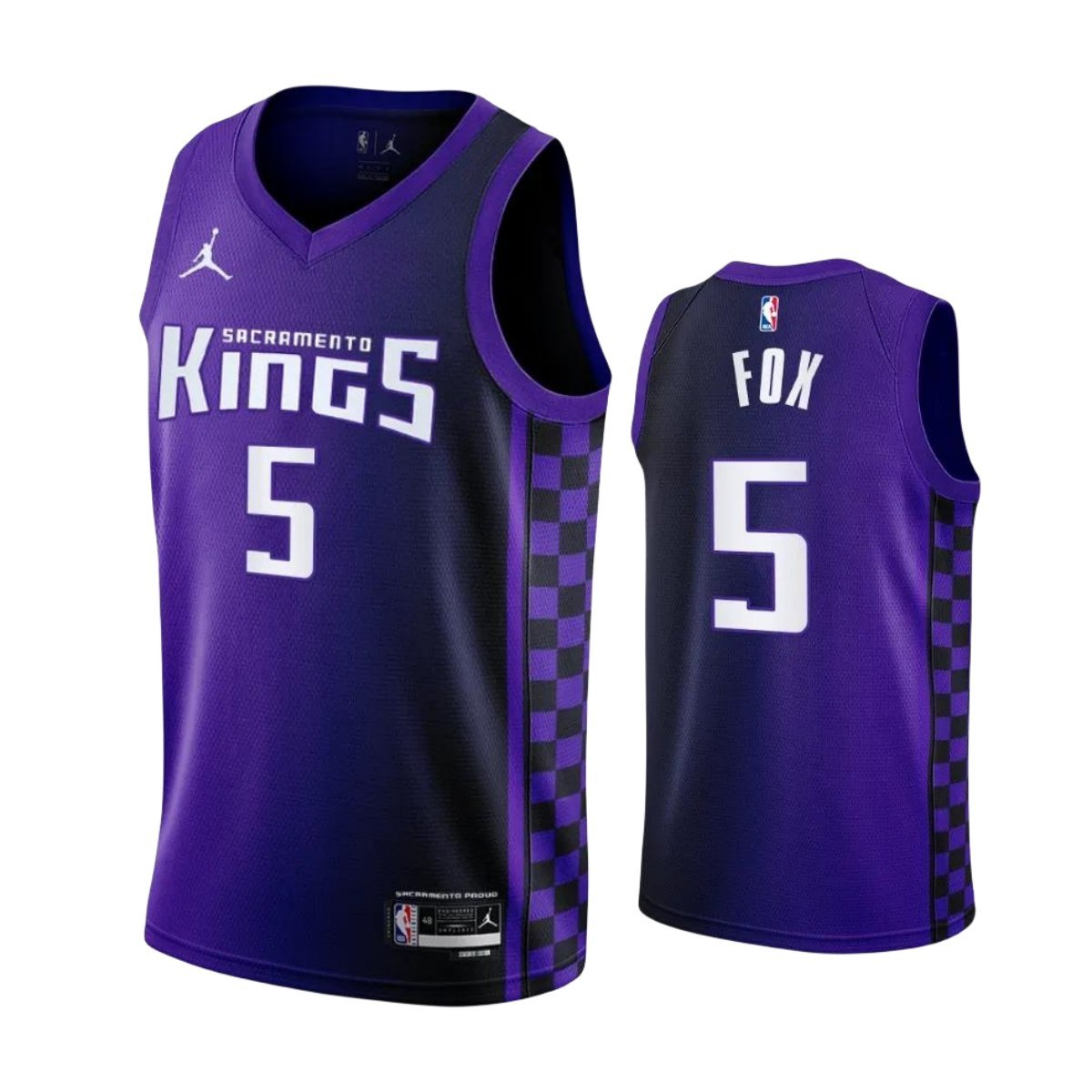 Men & Youth De&acirc;��Aaron Fox Sacramento Kings 2023-24 #5 Statement Edition Black Jersey
