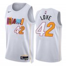 Men & Youth Kevin Love Miami Heat 2022-23 City Edition #42 White Jersey