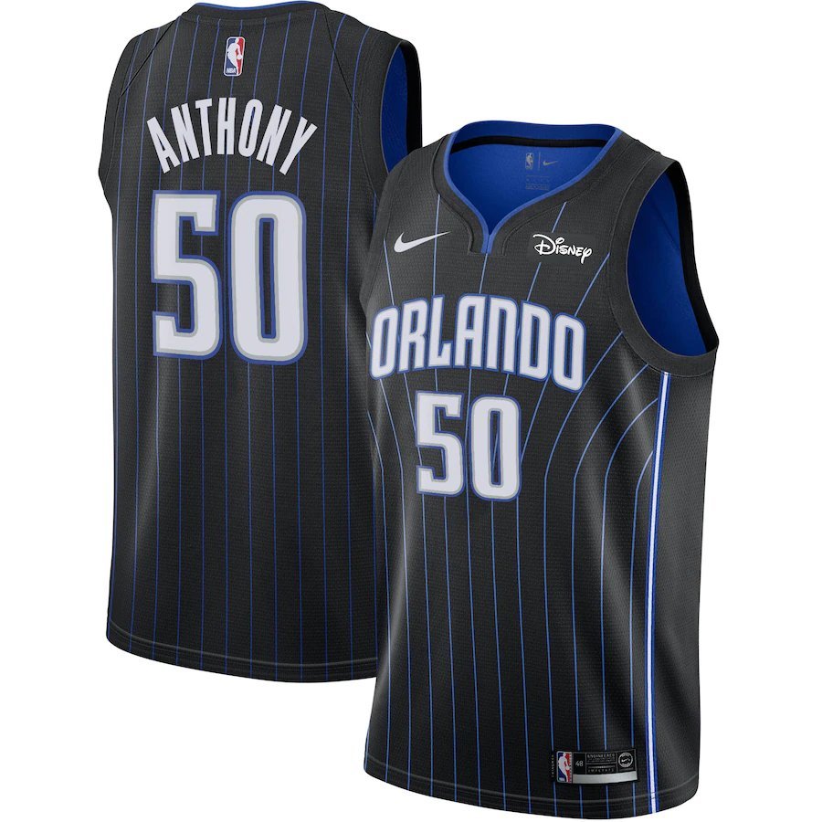 Men & Youth Cole Anthony Orlando Magic Icon Edition Black #50 Jersey