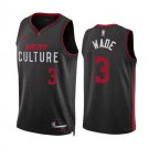 Men & Youth Dwyane Wade Miami #3 2023-24 City Edition Black Jersey