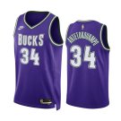 Men & Youth Giannis Antetokounmpo Milwaukee Bucks 2022-23 Classic Edition Purple #34 Jersey