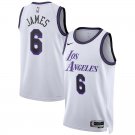 Men & Youth Los Angeles Lebron James 2022-23 City Edition White #6 Jersey