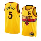 Men & Youth Dejounte Murray Atlanta Hawks 75th Anniversary City Edition #5 Yellow Jersey