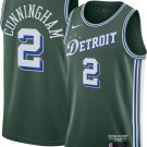 Men & Youth Cade Cunningham Detroit Piston 2022-23 #2 City Edition Green Jersey