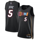 Men & Youth Nikola Jovic Miami 75th Anniversary City Edition #5 Black Jersey