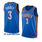 Men & Youth Josh Giddey Oklahoma City Thunder Icon Edition Blue #3 Jersey