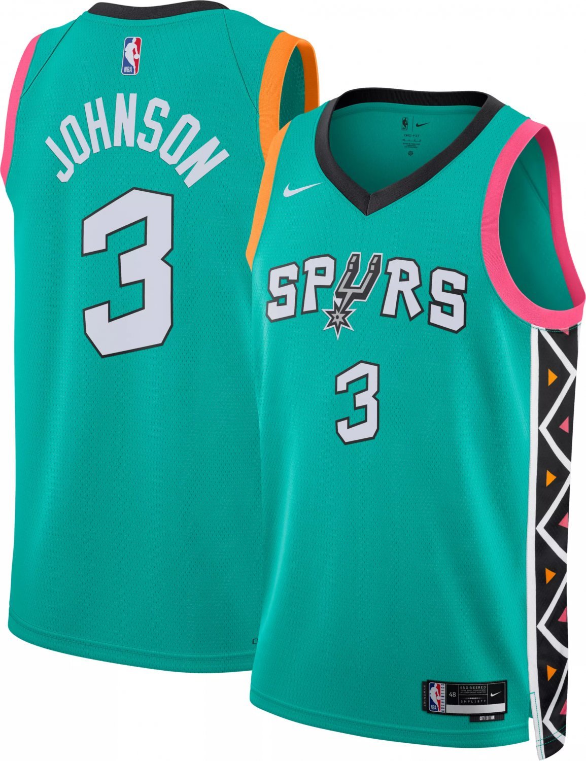 Men & Youth Keldon Johnson San Antonio 2022-23 City Edition #3 Green Jersey