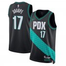 Men & Youth Portland Trail Shaedon Sharpe 2022-23 City Edition #17 Black Jersey