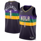 Men & Youth Zion Williamson New Orleans Pelicans 2022-23 #1 City Edition Purple Jersey