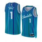 Men & Youth Lamelo Ball Charlotte City Edition Blue #1 Jersey