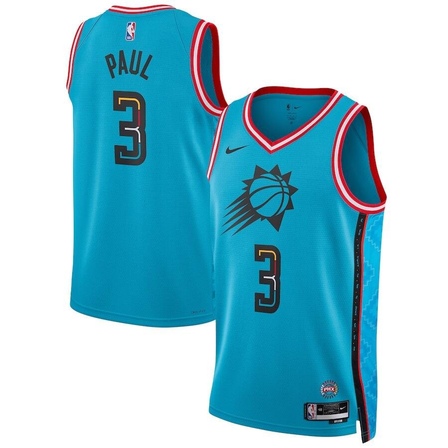 Men & Youth Chris Paul Phoenix Suns 2022-23 City Edition Turquoise #3 Jersey