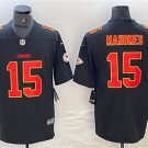 Men's Kansas City Chiefs Patrick Mahomes Black #15 Untouchable Football Stitched Jersey