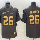 Men's Philadelphia Eagles Saquon Barkley Black Gold #26 Untouchable Football Stitched Jersey