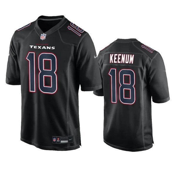 Men's Houston Texans  Case Keenum Black #18 Untouchable Football Stitched Jersey