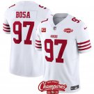 Men's San Francisco 49ers Nick Bosa White #97 Untouchable Football Stitched Jersey