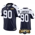 Men's Dallas Cowboys DeMarcus Lawrence #90 Navy White Untouchable Football Stitched Jersey
