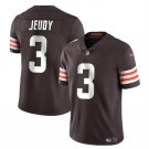 Men's Cleveland Browns Jerry Jeudy #3 Brown Untouchable Football Stitched Jersey