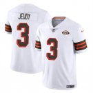 Men's Cleveland Browns Jerry Jeudy #3 White Untouchable Football Stitched Jersey