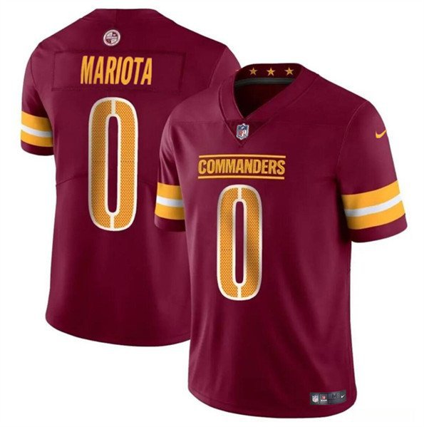 Men's Washington Commanders Marcus Mariota Burgundy Untouchable Football Stitched #0 Jersey