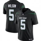 Men's New York Jets Garrett Wilson #5 Black Untouchable Football Stitched Jersey