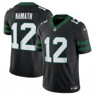 Men's New York Jets Joe Namath Black #12 Untouchable Football Stitched Jersey