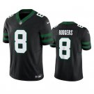 Men's New York Jets Aaron Rodgers Black #8 Untouchable Football Stitched Jersey