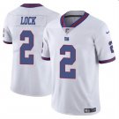 Men's New York Giants  Drew Lock White #2 Untouchable Football Stitched Jersey