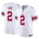 Men's New York Giants Drew Lock #2 White Untouchable Football Stitched Jersey