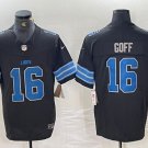 Men's Detroit Lions Jared Goff #16 Black Untouchable Football Stitched Jersey