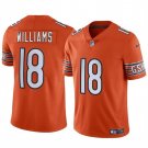Men's Chicago Bears  Caleb Williams #18 Orange Untouchable Football Stitched Jersey