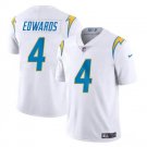 Men's Los Angeles Chargers Gus Edwards #4 White Untouchable Football Stitched Jersey