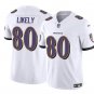 Men's Baltimore Ravens  Isaiah Likely #80 White 2023 F.U.S.E. Vapor Limited Football Stitched Jersey