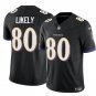 Men's Baltimore Ravens Isaiah Likely Black #80 2023 F.U.S.E. Vapor Limited Football Stitched Jersey