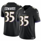 Men's Baltimore Ravens Gus Edwards Black #35 2023 F.U.S.E. Vapor Limited Football Stitched Jersey