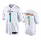 Men's Miami Dolphins Tua Tagovailoa #1 White Vapor Untouchable Football Stitched Jersey