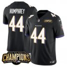 Men's Baltimore Ravens Marlon Humphrey #44 Black 2023 Champions Limited Football Stitched Jersey