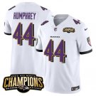 Men's Baltimore Ravens Marlon Humphrey #44 White 2023 Champions Limited Football Stitched Jersey
