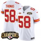 Men’s Kansas City Chiefs Derrick Thomas #58 Red 2023 Champions Football Stitched Jersey