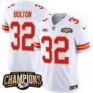 Men’s Kansas City Chiefs Nick Bolton #32 White 2023 F.U.S.E. Champions Football Stitched Jersey