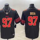 Men's San Francisco 49ers Nick Bosa Black #97 Gold Football Stitched Jersey