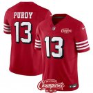 Men's San Francisco 49ers Brock Purdy #13 Red 2023 Champions Alternate Football Stitched Jersey