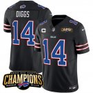 Men's Buffalo Bills Stefon Diggs #14 Black 2023 F.U.S.E. Football Stitched Jersey