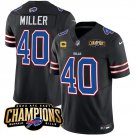 Men's Buffalo Bills Von Miller Black #40 2023 F.U.S.E. Football Stitched Jersey