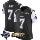 Men's Dallas Cowboys Trevon Diggs #7 Black White 2023 F.U.S.E. Football Stitched Jersey