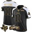 Men's Dallas Cowboys Micah Parsons #11 Black White Gold 2023 F.U.S.E Football Stitched Jersey