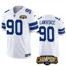 Men's Dallas Cowboys DeMarcus Lawrence White #90 2023 F.U.S.E. Football Stitched Jersey