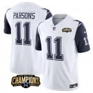 Men's Dallas Cowboys Micah Parsons #11 White Navy 2023 F.U.S.E. Football Stitched Jersey