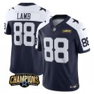 Men's Dallas Cowboys CeeDee Lamb Navy White #88 Football Stitched Jersey